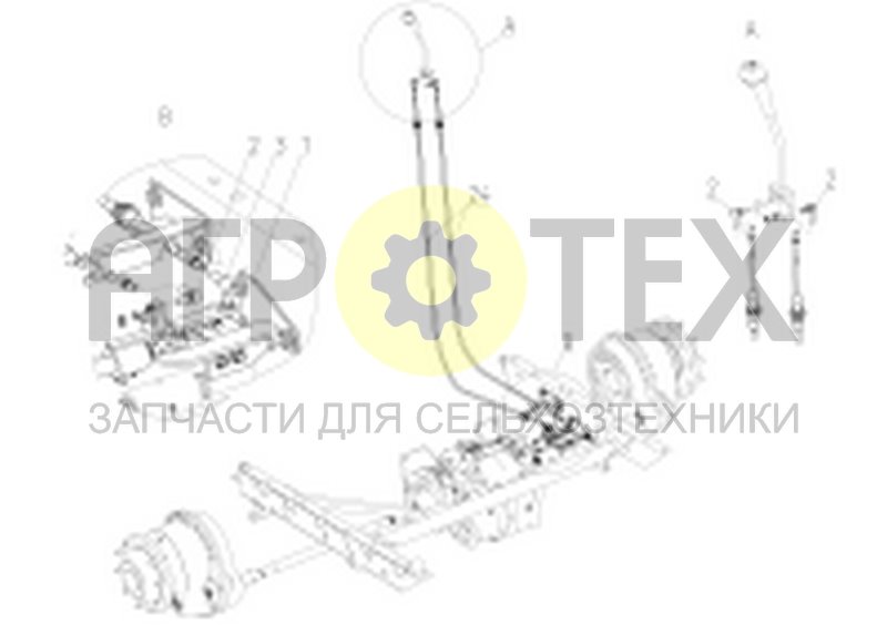 Чертеж Механизм управления коробкой диапазонов (152.04.06.000Ф)